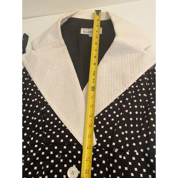 VTG 80s Geary Roark Kamisato Polka Dot Cotton Dress Buttons USA Made Size 12 - Picture 13 of 15